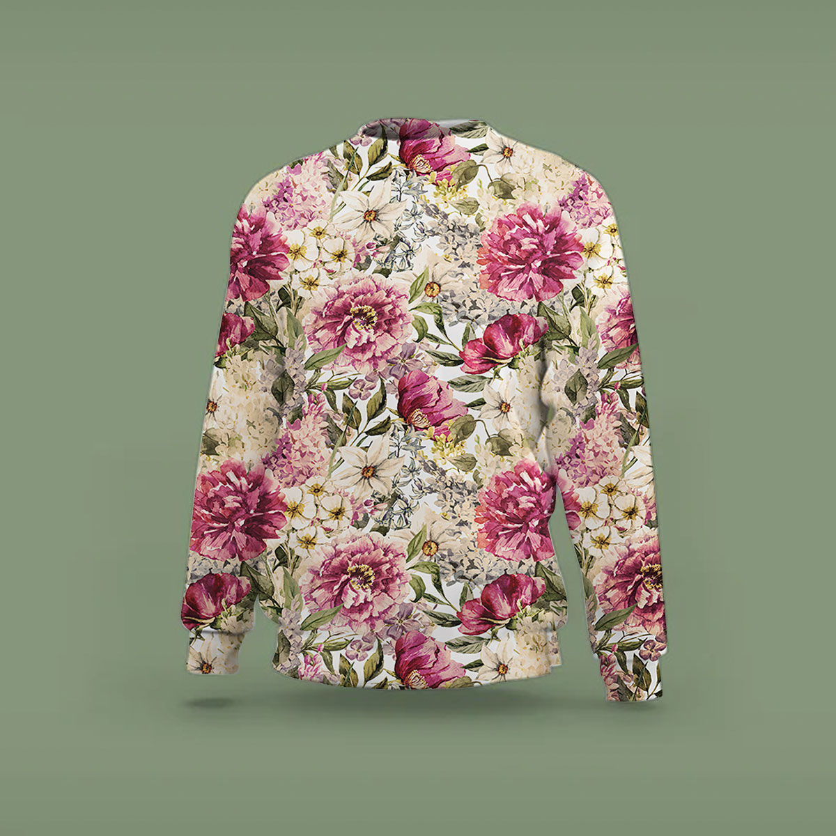 Floral Vintage Peony Sweatshirt_2_1