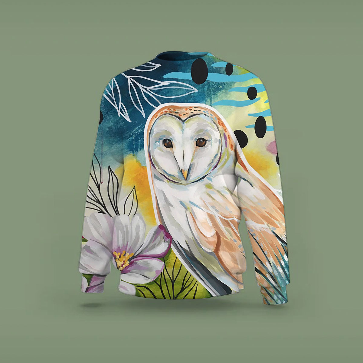 Flower Owl Sweatshirt_2_1