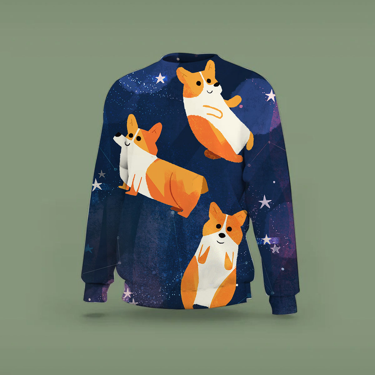 Galaxy Cute Dog Sweatshirt_2_1