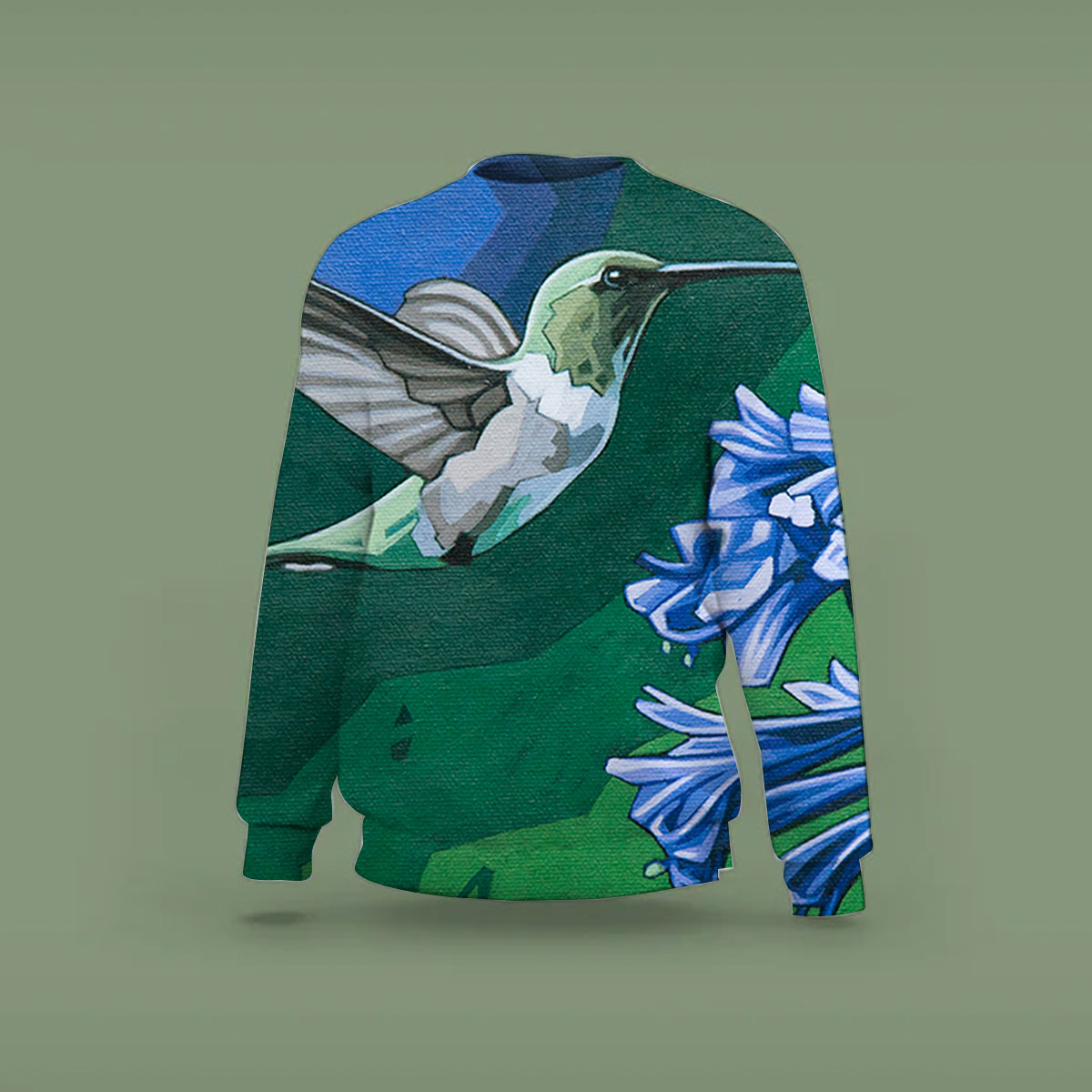 Green Humming Bird Sweatshirt_2_1