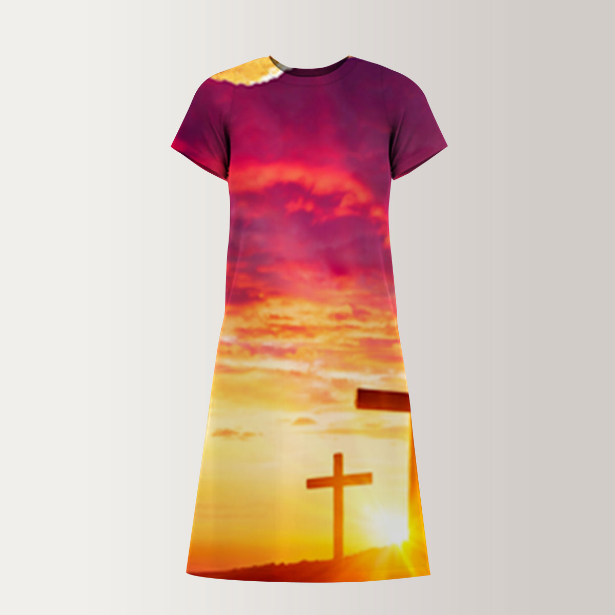 Resurrection Of Jesus Christ T-Shirt Dress_2_1