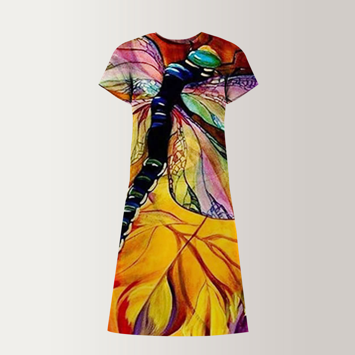 The Sunset Dragonfly T-Shirt Dress_2_1