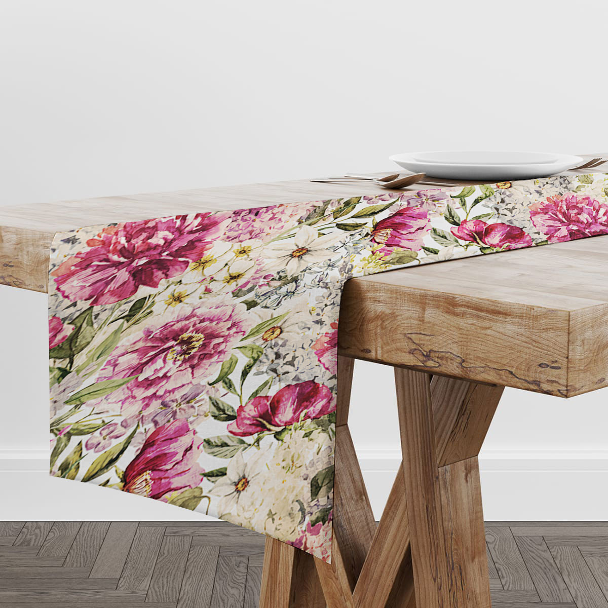 Floral Vintage Peony Table Runner_2_1