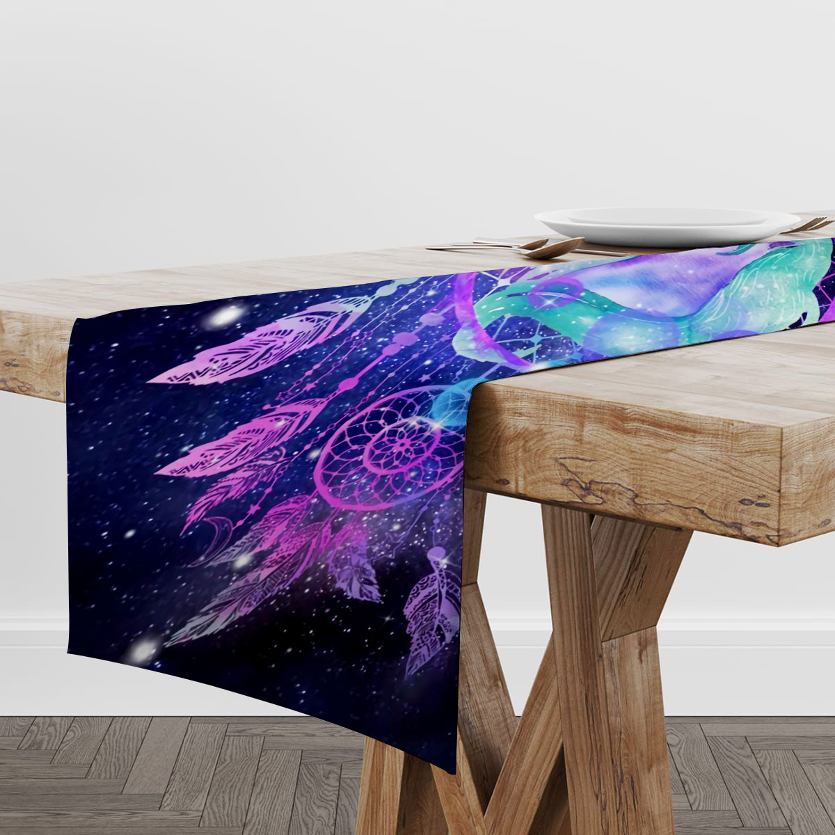 Galaxy Unicorn With Dream Catcher Table Runner_2_1