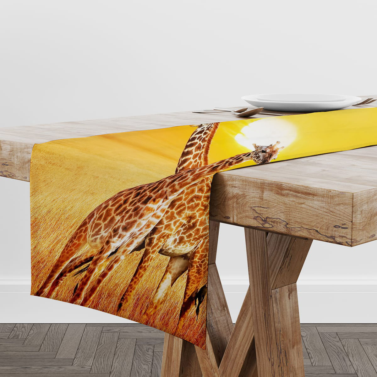 Giraffe Under The Sunset Table Runner_2_1