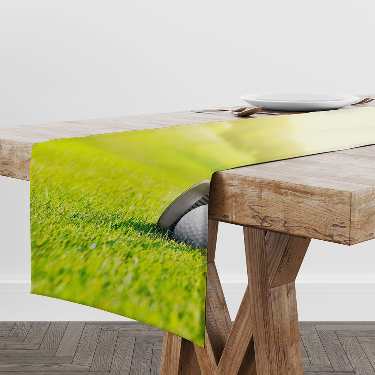 Golf Tools On Grass Table Runner_2_1