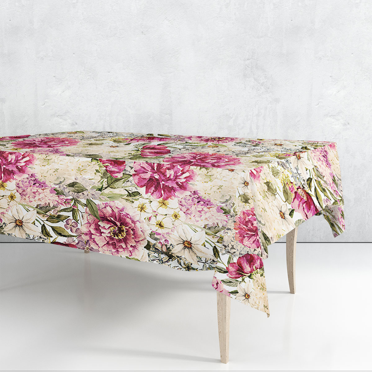 Floral Vintage Peony Rectangle Tablecloth_2_1