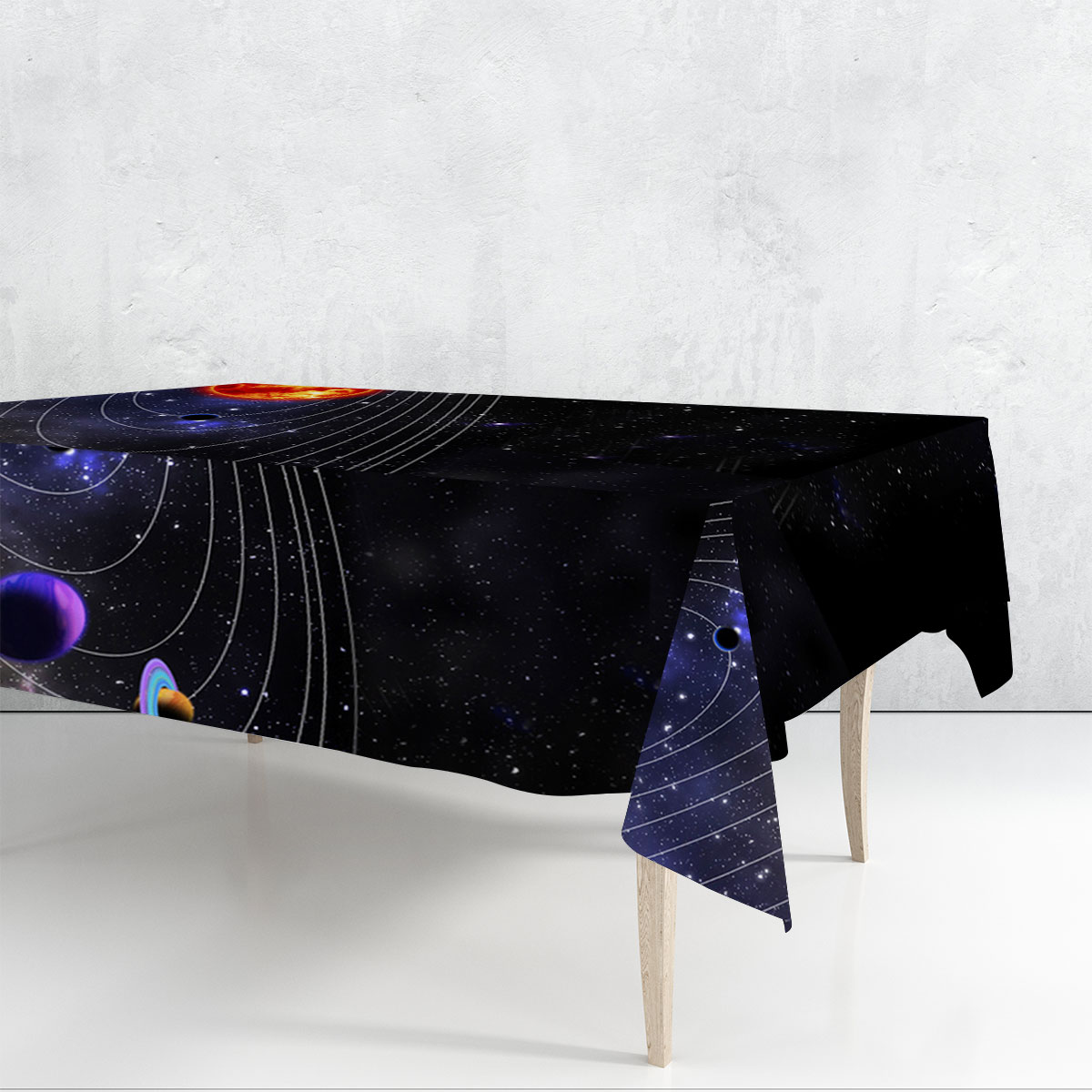 Galaxy Planet Rectangle Tablecloth_2_1