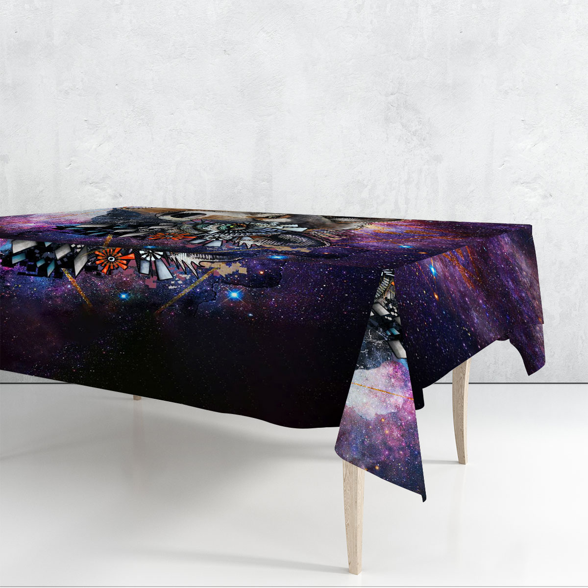 Galaxy Wolf Rectangle Tablecloth_2_1