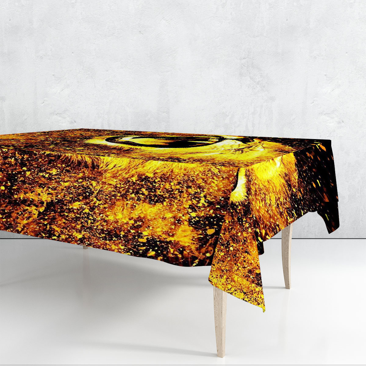 Gloden Lion Rectangle Tablecloth_2_1