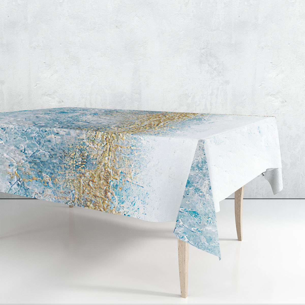 Golden Glacier Rectangle Tablecloth_2_1