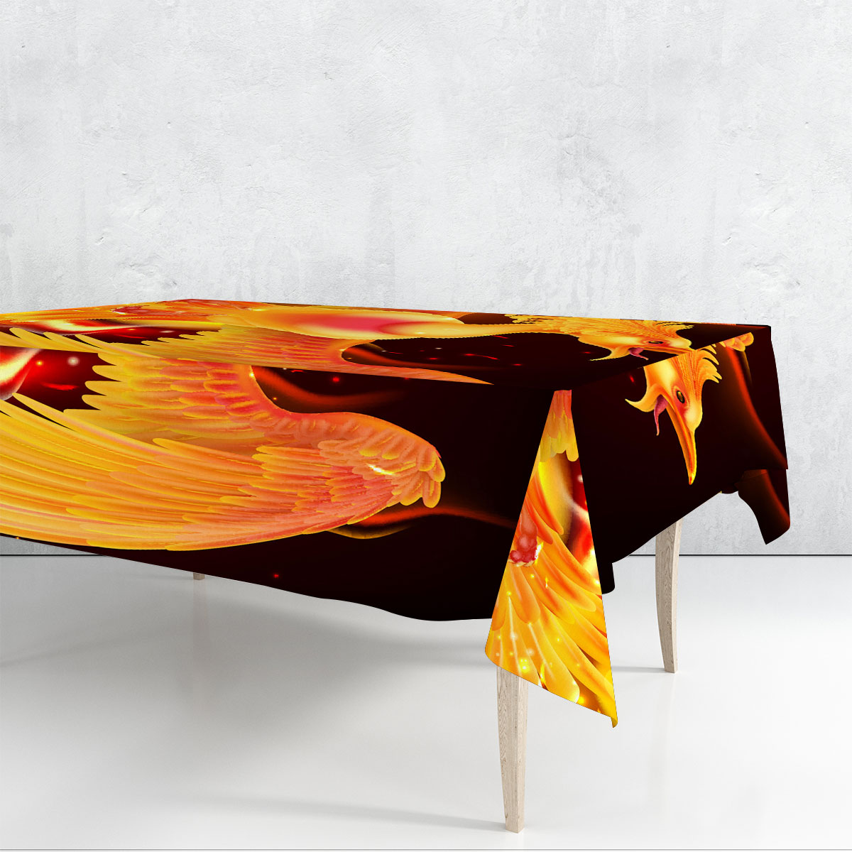 Golden Phoenix Rectangle Tablecloth_2_1