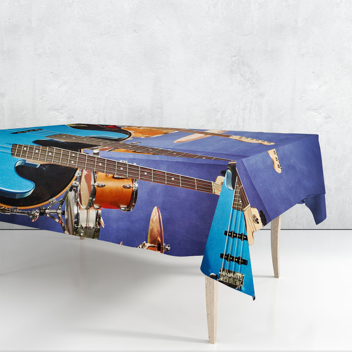 Hippie Electric Guitar Rectangle Tablecloth_2_1