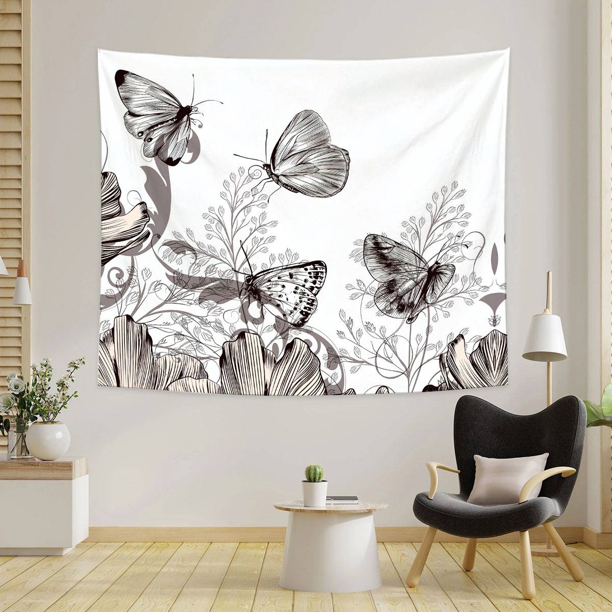 Flower And Butterfly Tapestry_2_1