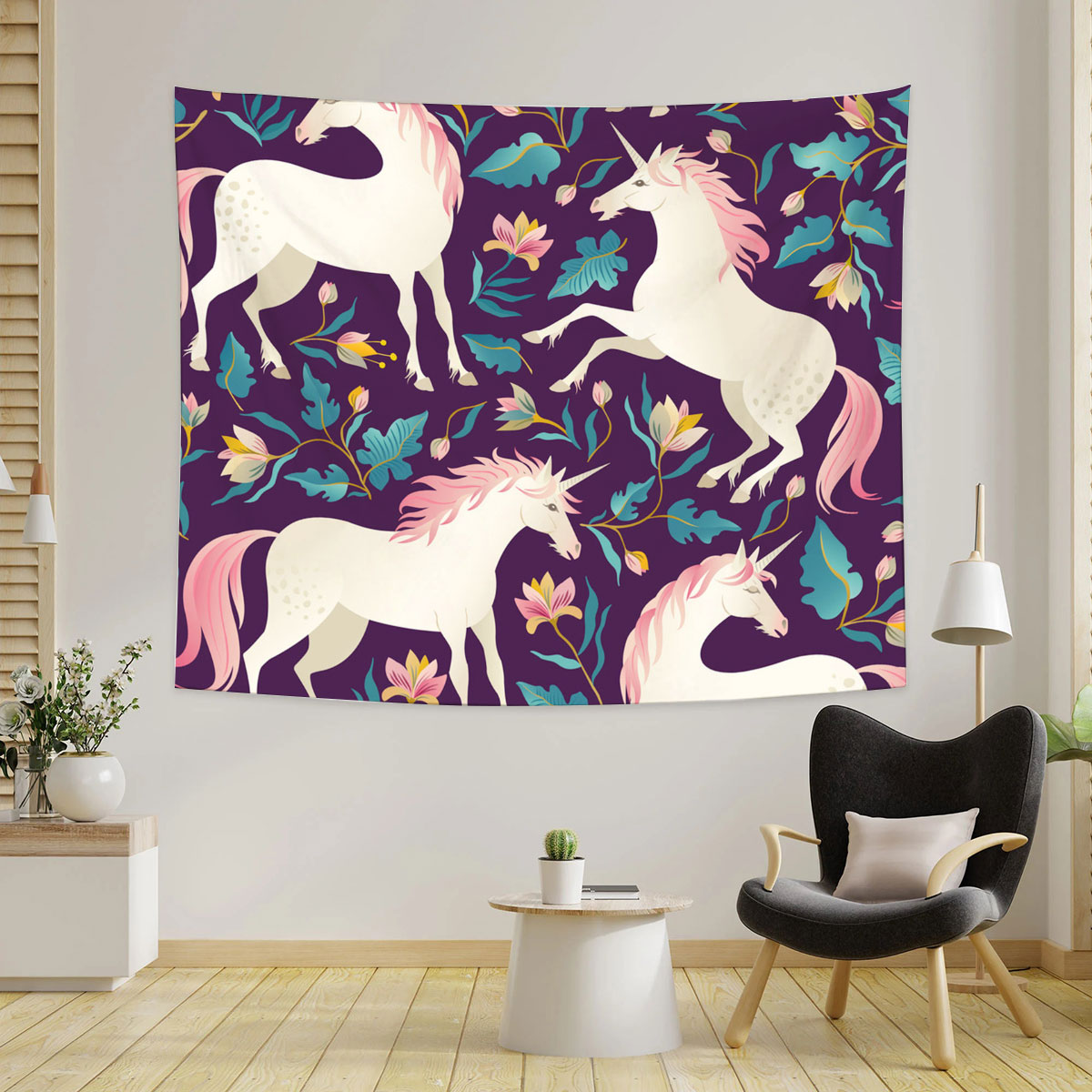 Flower Unicorn Tapestry_2_1