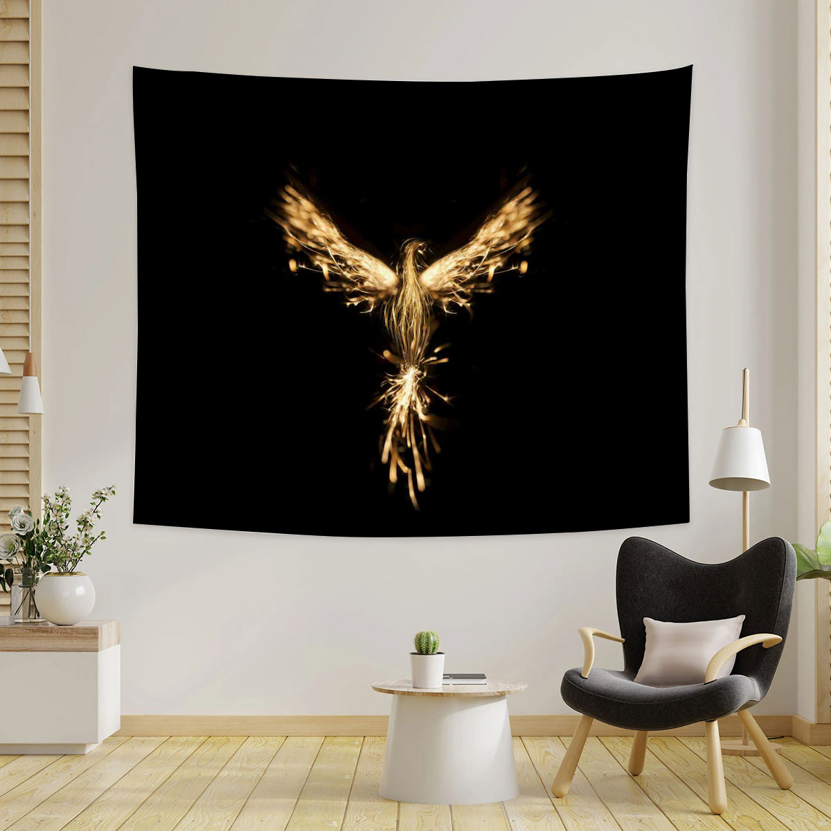 Flying Gold Phoenix Tapestry_2_1