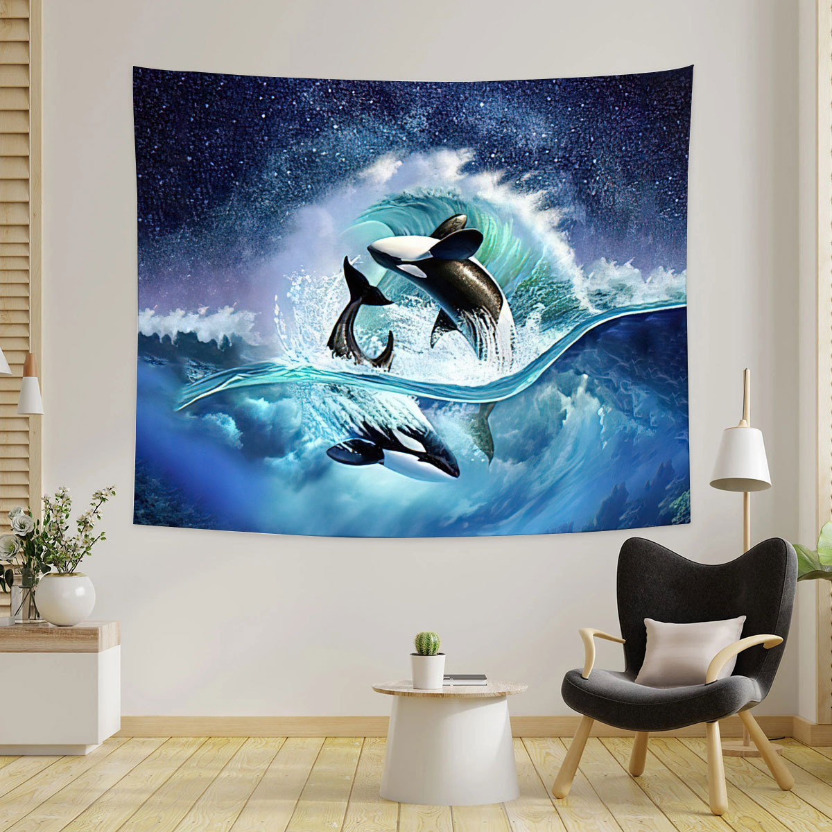 Galaxy Dolphin Tapestry_2_1