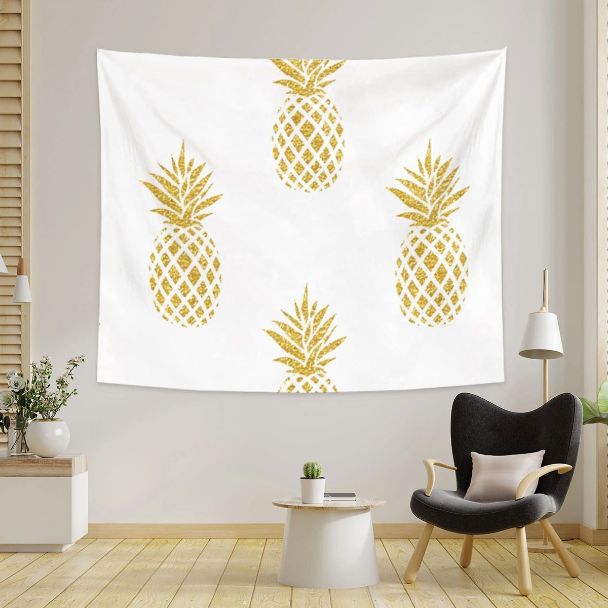 Gold Pineapple Tapestry_2_1