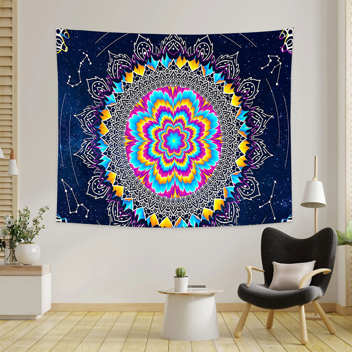 Hexagram Mandala Tapestry_2_1