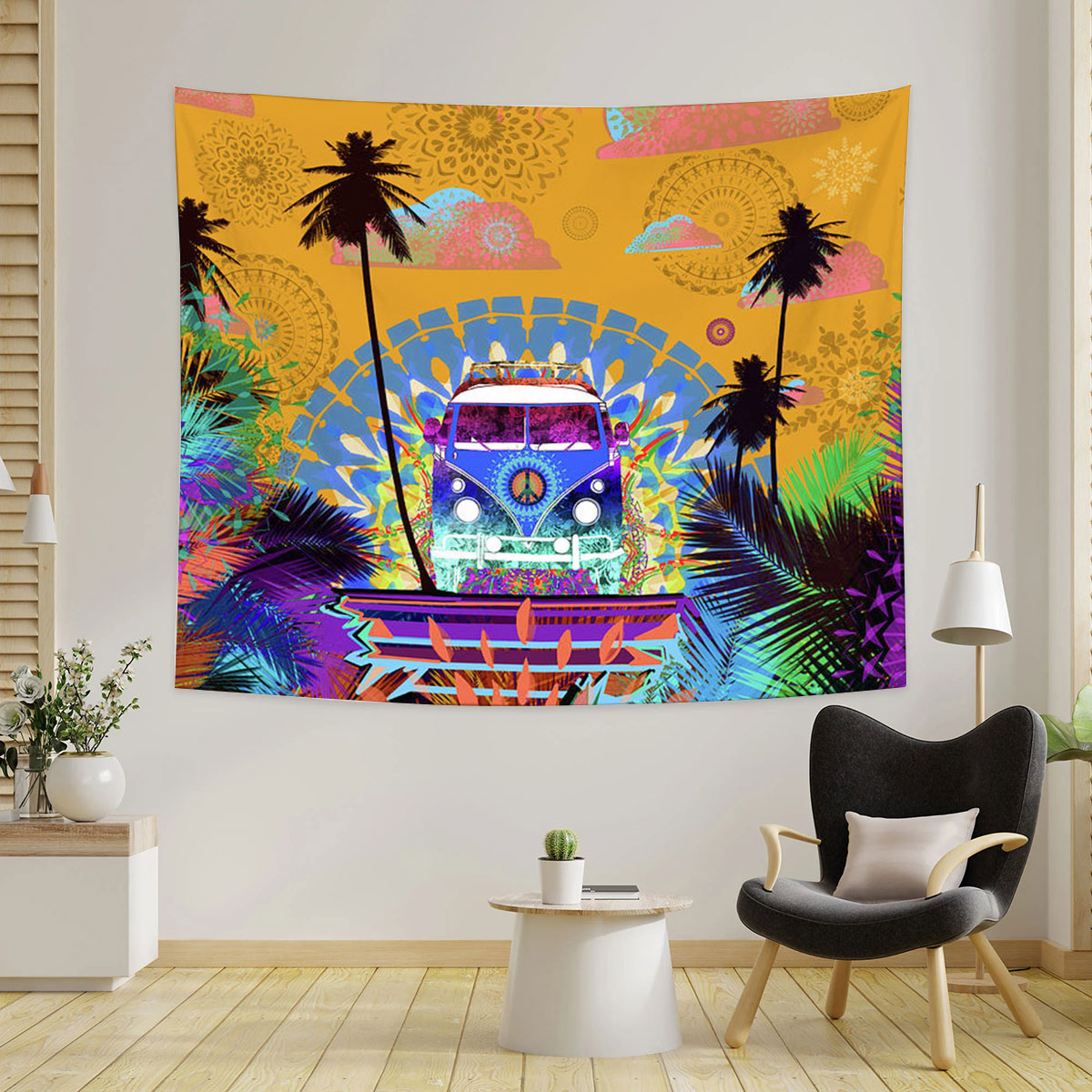 Hippie Go Camping Tapestry_2_1