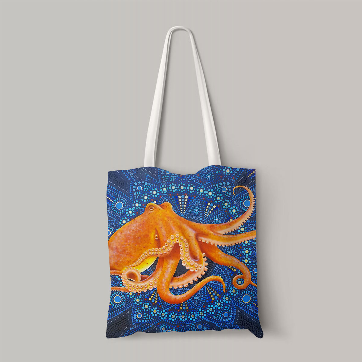 Mandala Orange Octopus Totebag_2_1