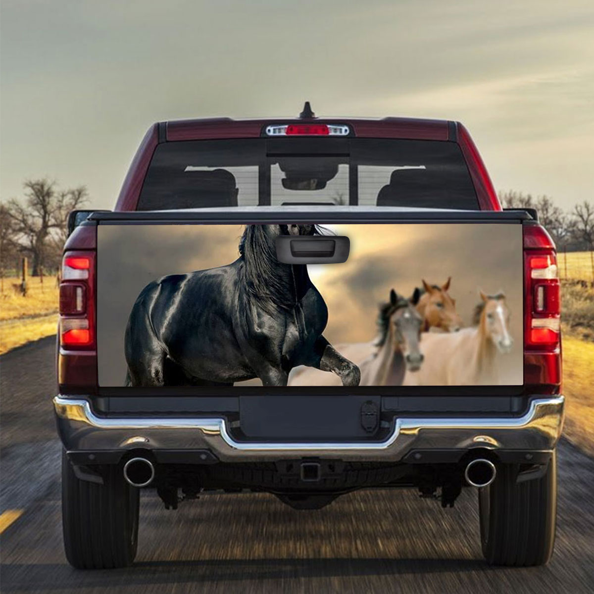 Horse In The Wild Truck Bed Decal_2_1