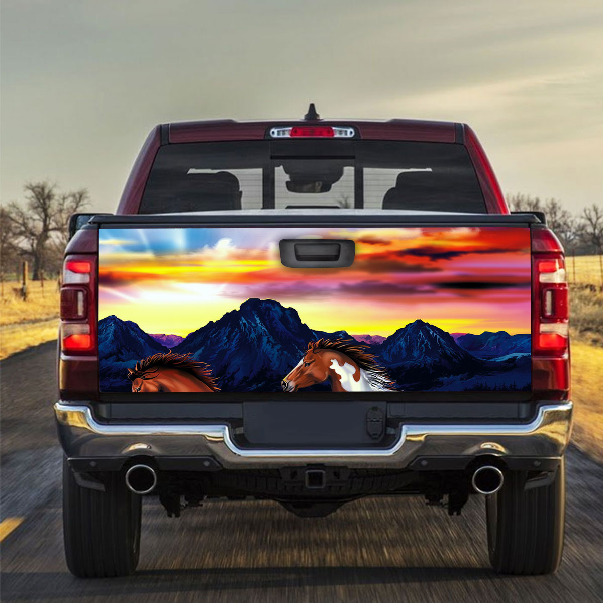 Horse Pattern Truck Bed Decal_2_1