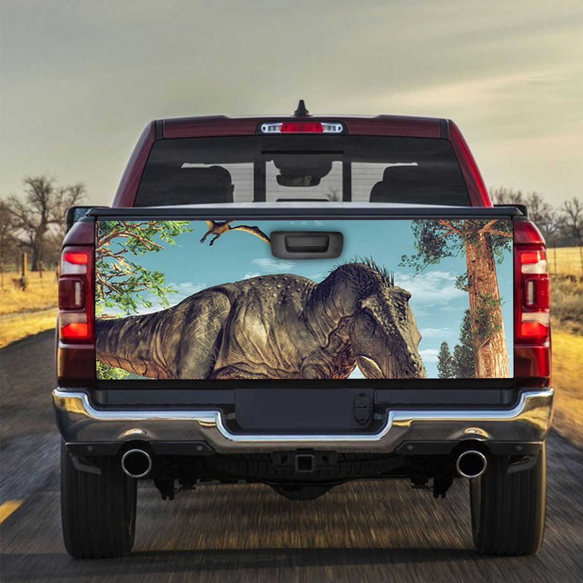 Hunting Dinosaur Truck Bed Decal_2_1