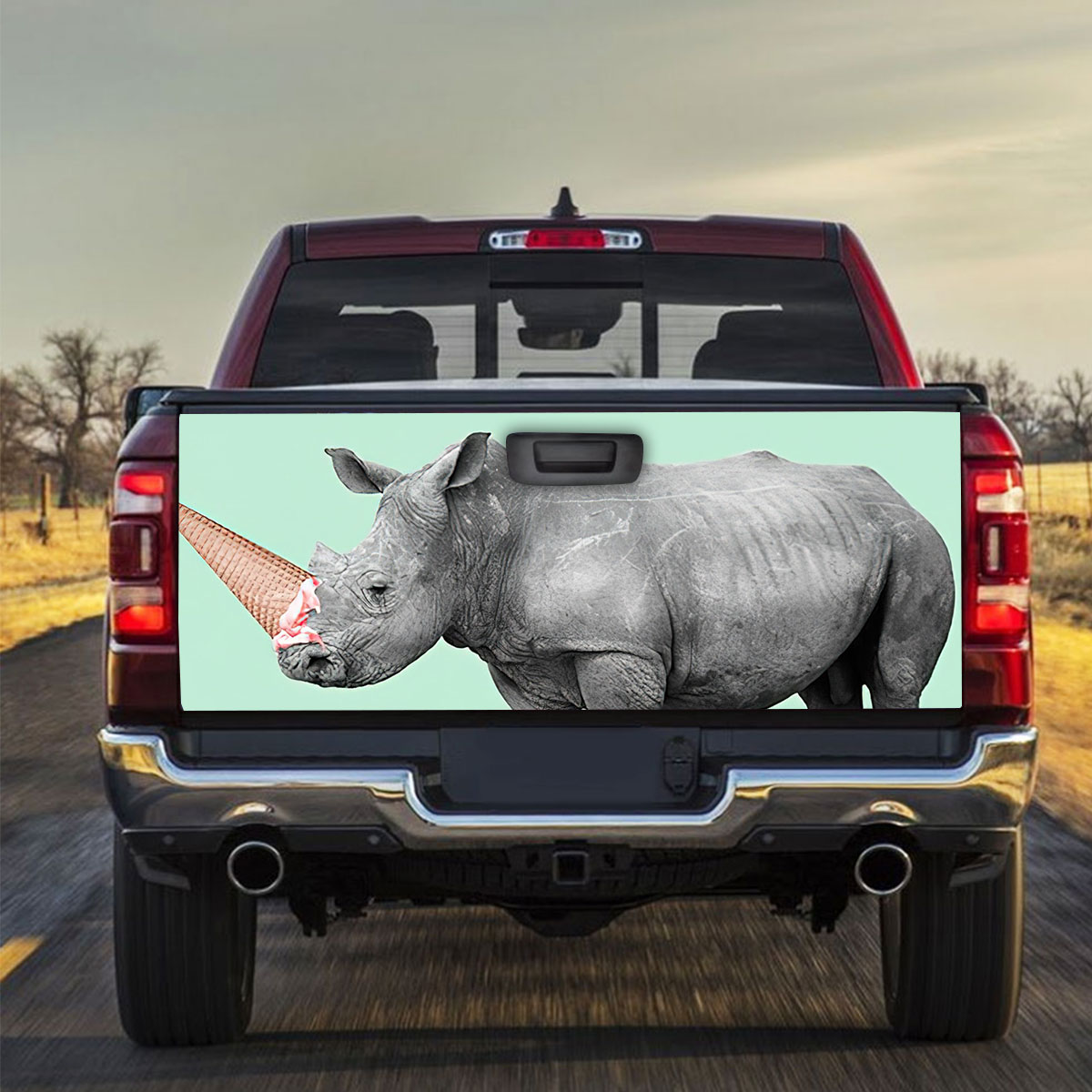 Ice Cream Rhino Truck Bed Decal_2_1
