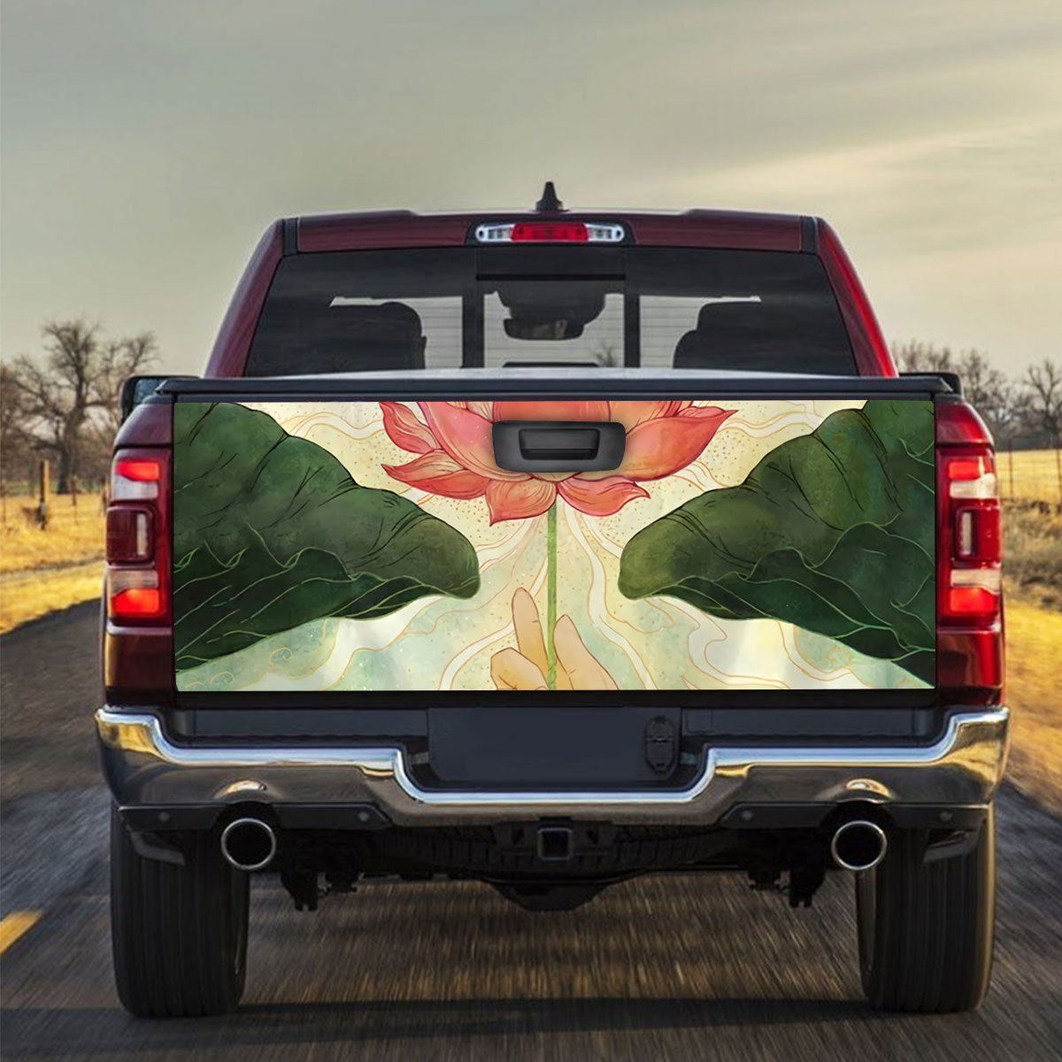 Lotus Sunset Truck Bed Decal_2_1