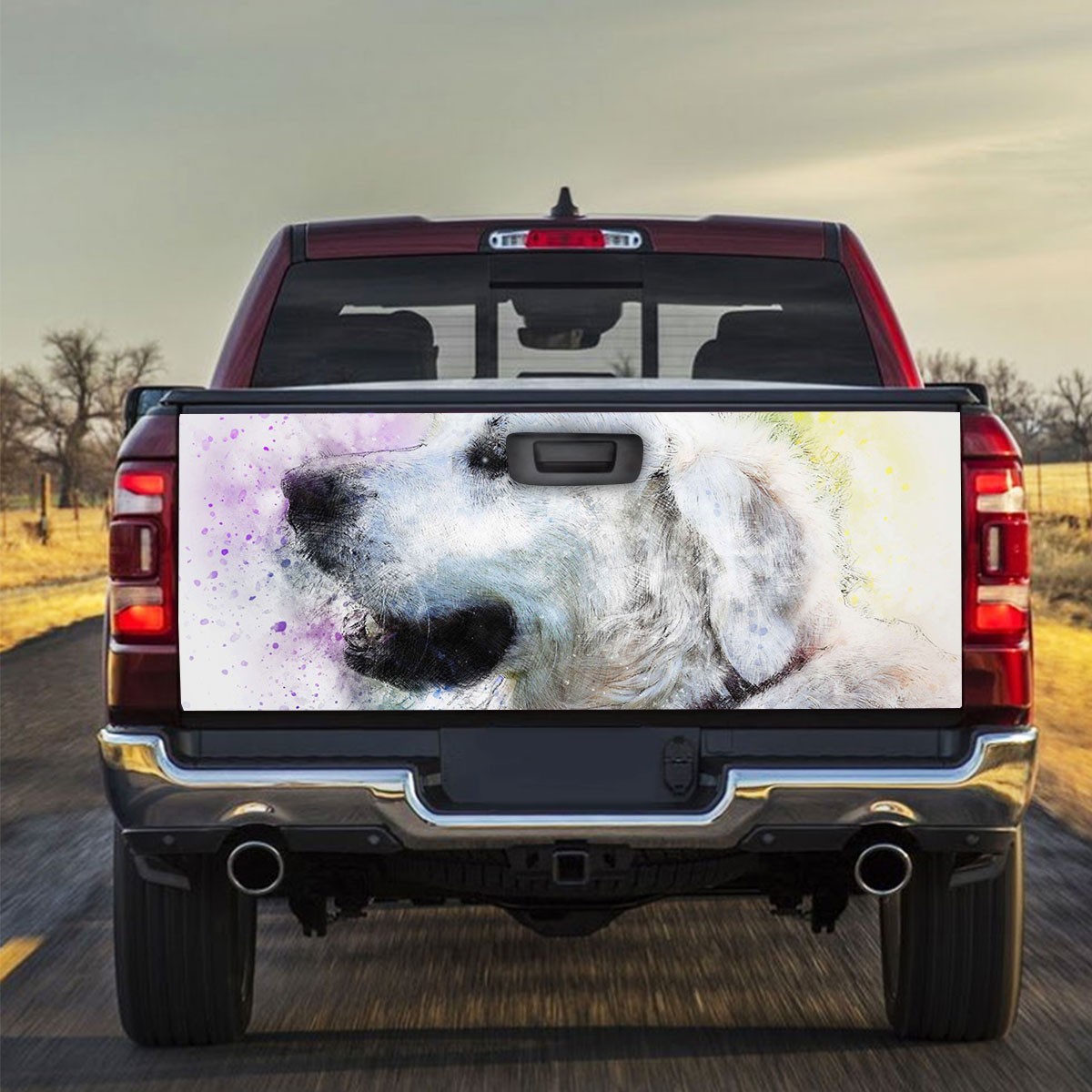 Lovely Dog Truck Bed Decal_2_1