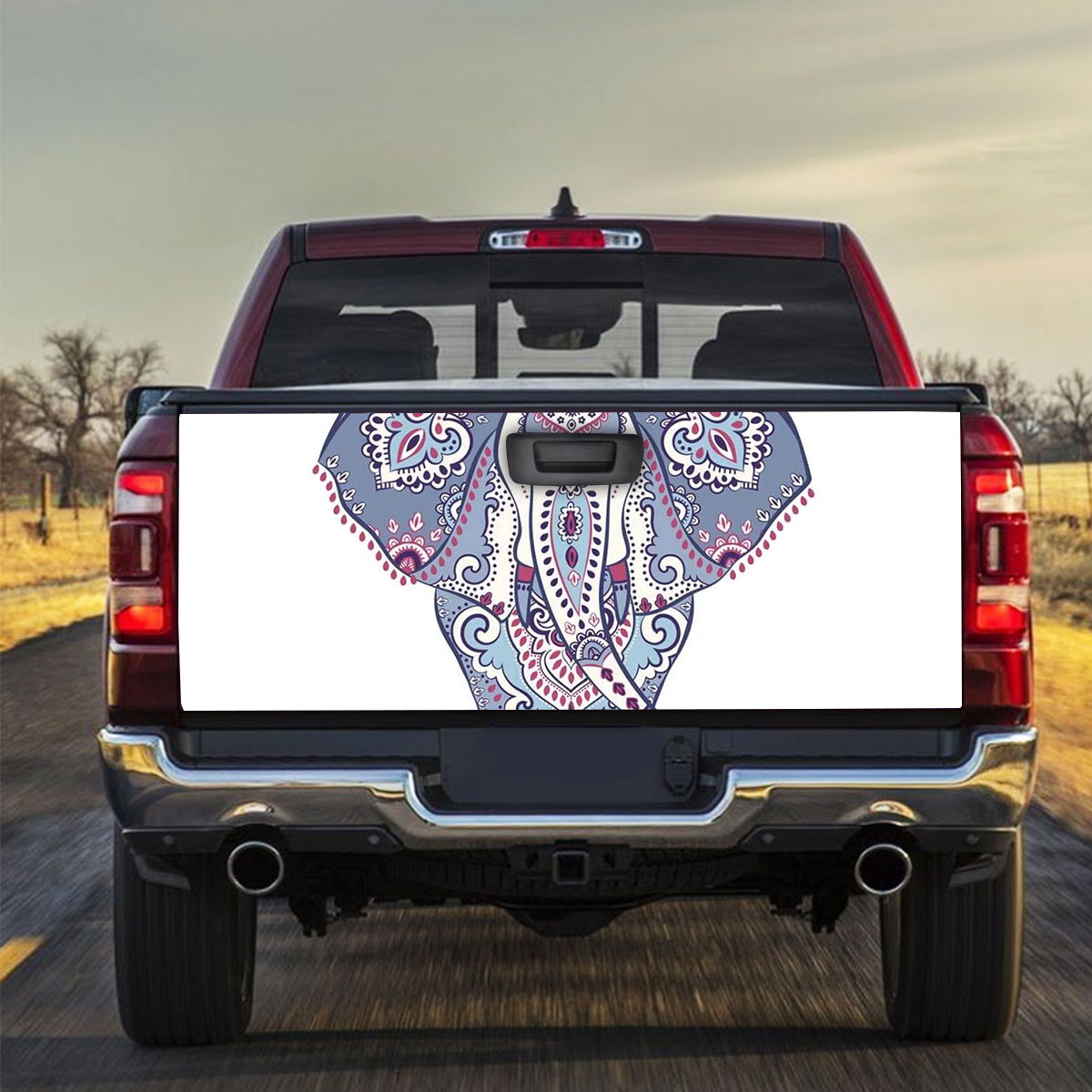 Mandala Elephant Truck Bed Decal_2_1