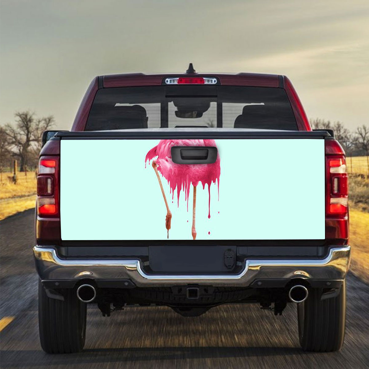 Mint Flamingo Truck Bed Decal_2_1