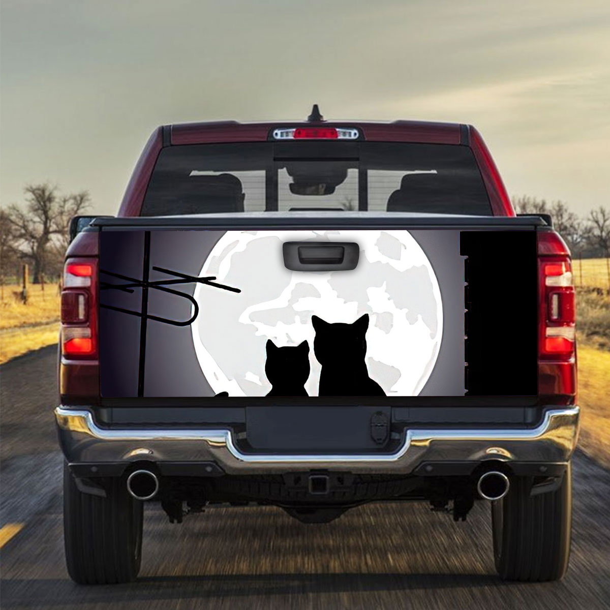 Moon Cat Truck Bed Decal_2_1