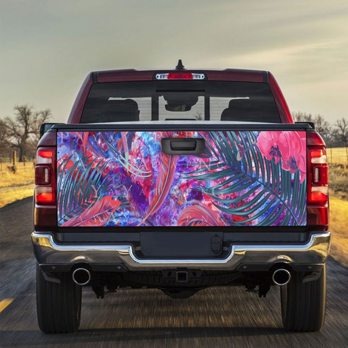 Psychedelic Orchid Truck Bed Decal_2_1