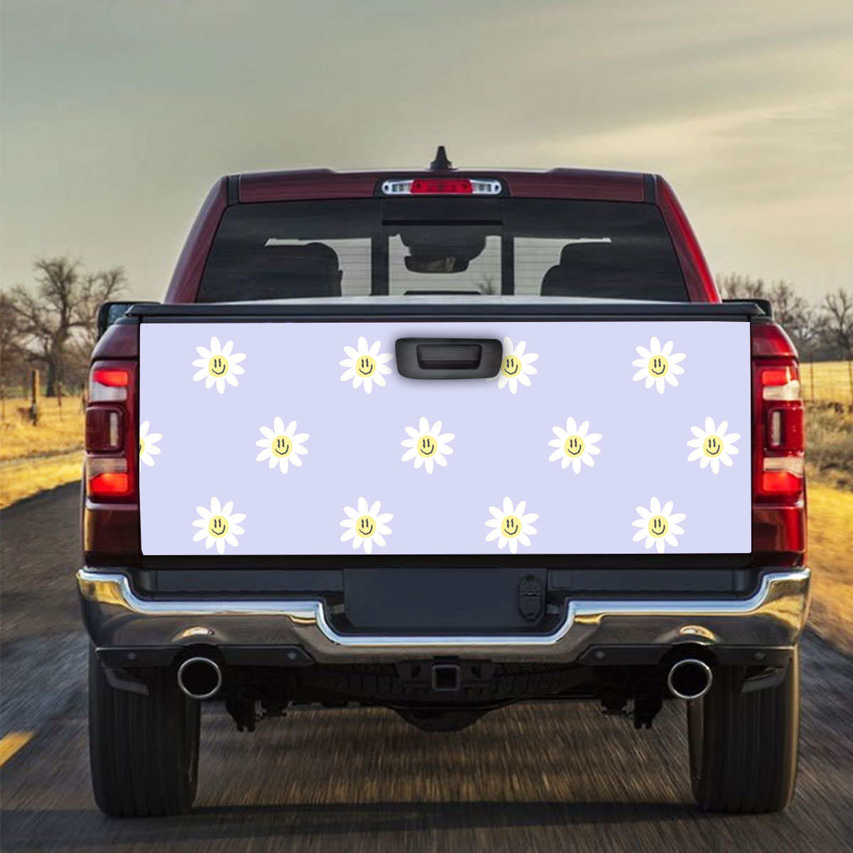 Purple Daisy Truck Bed Decal_2_1