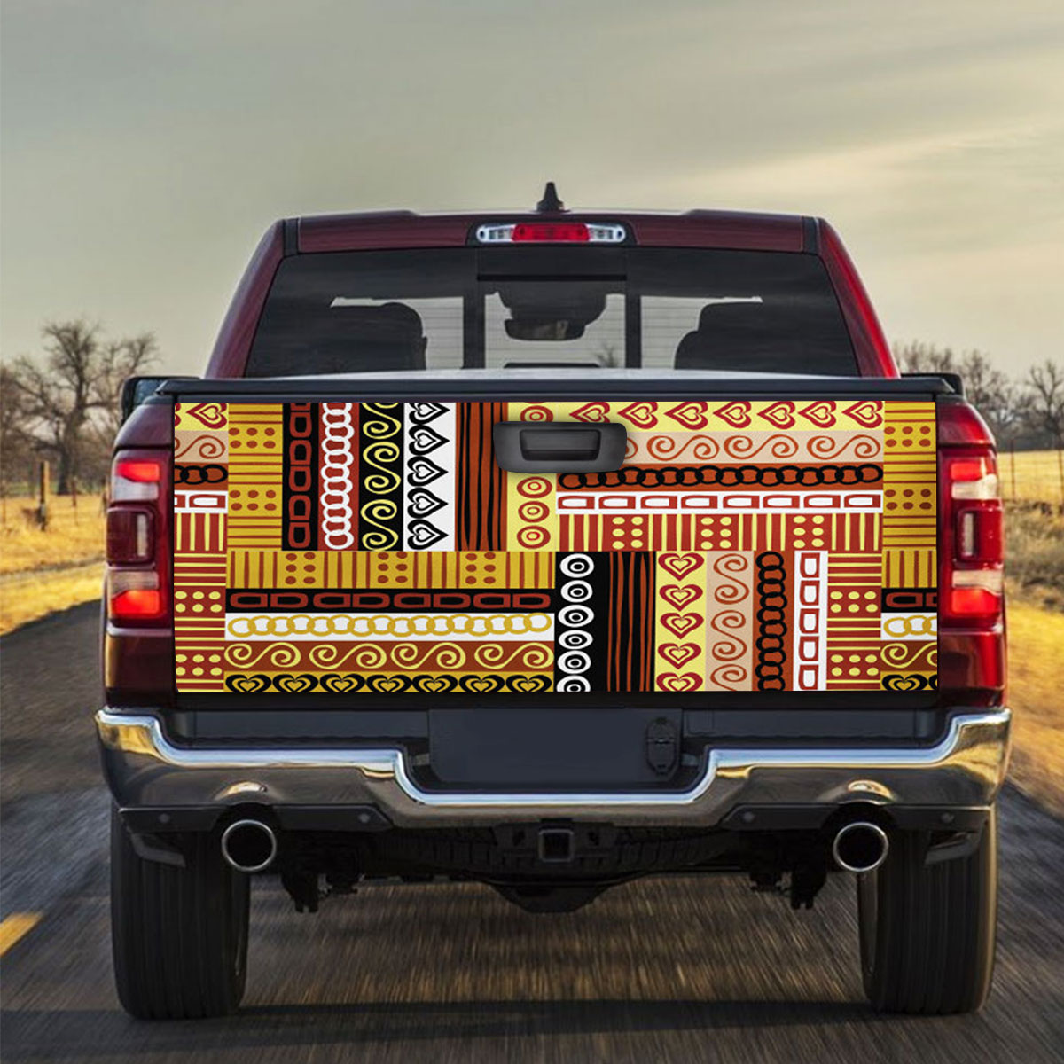 Traditional African Oriental Motifs Truck Bed Decal_2_1