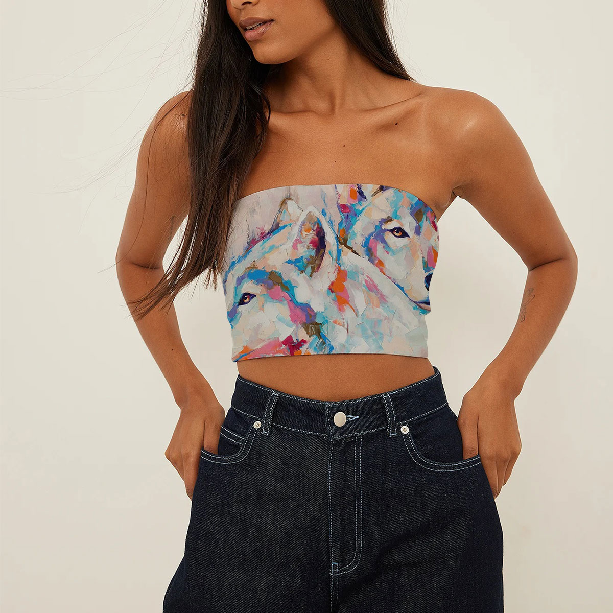 Majestic Wolf Tube Top_2_1