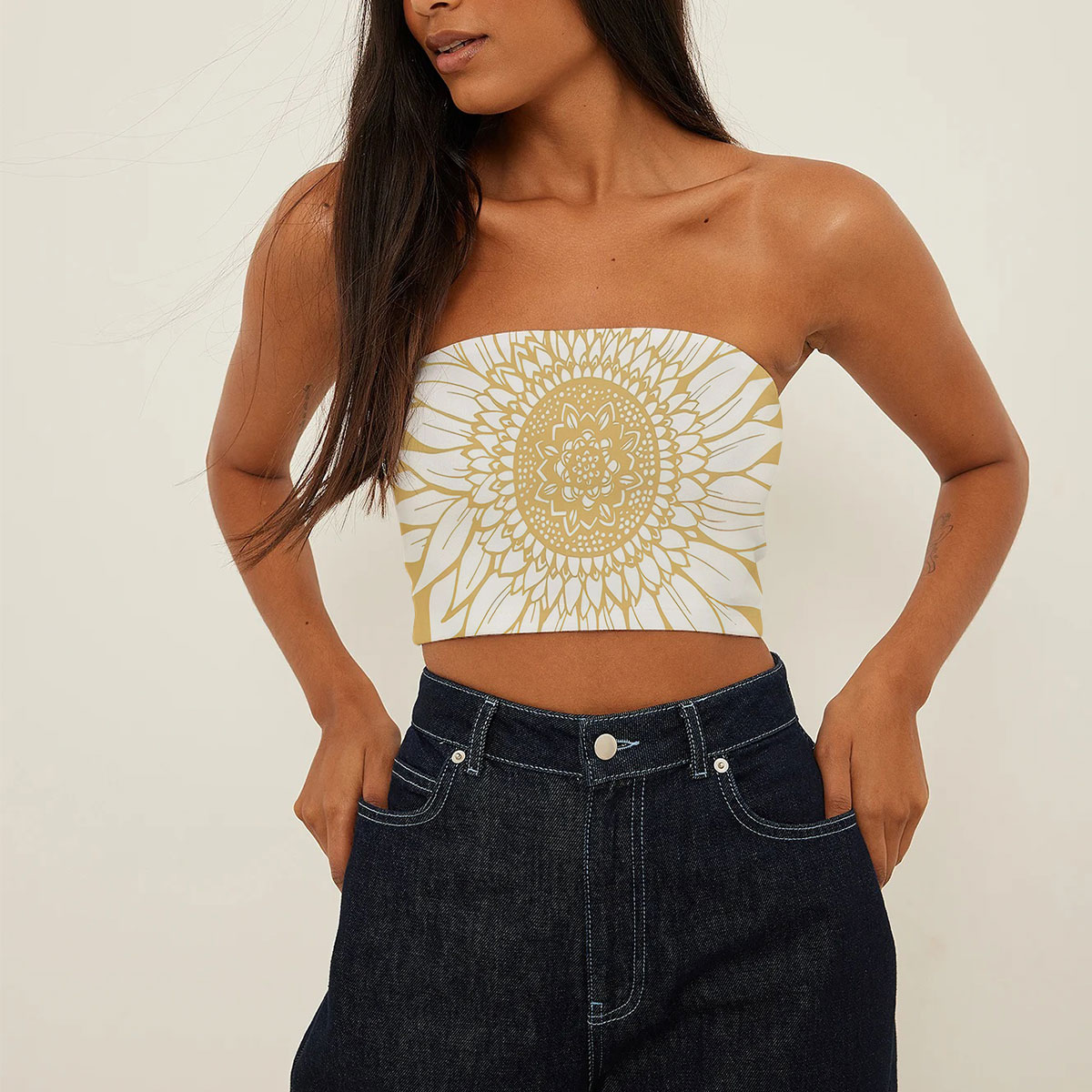 Mandala Sunflower Tube Top_2_1