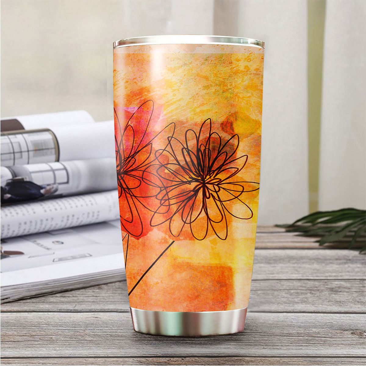 Floral Whimsy Abstract Tumbler_2_1