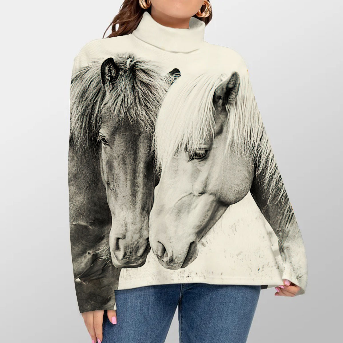 Horse Love Turtleneck Sweater_2_1