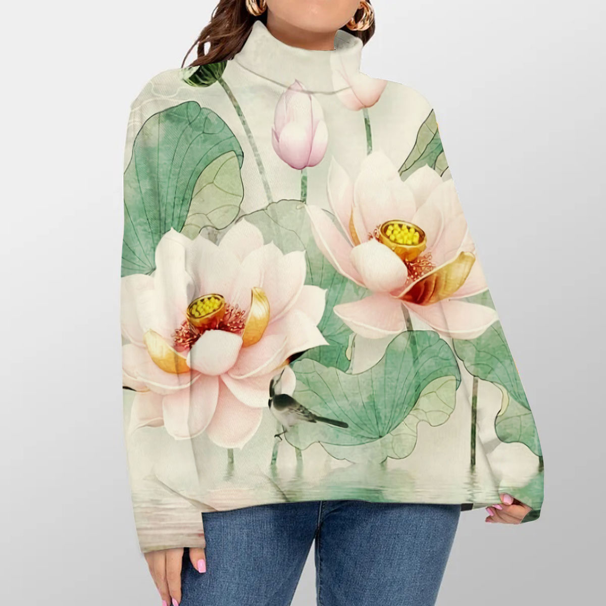 Lotus Leaf Turtleneck Sweater_2_1