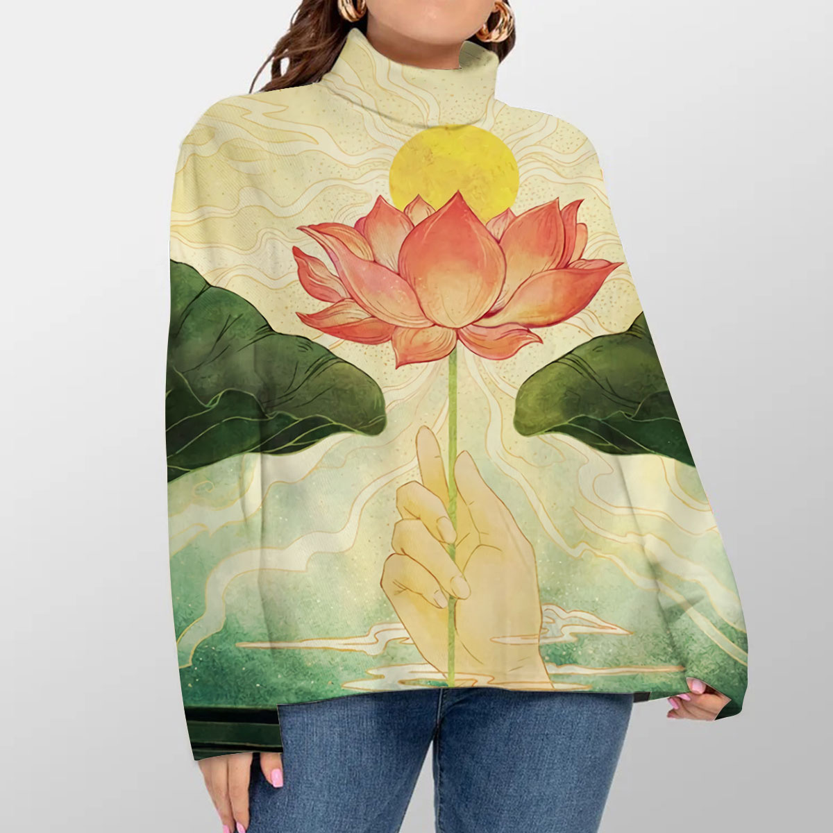 Lotus Sunset Turtleneck Sweater_2_1