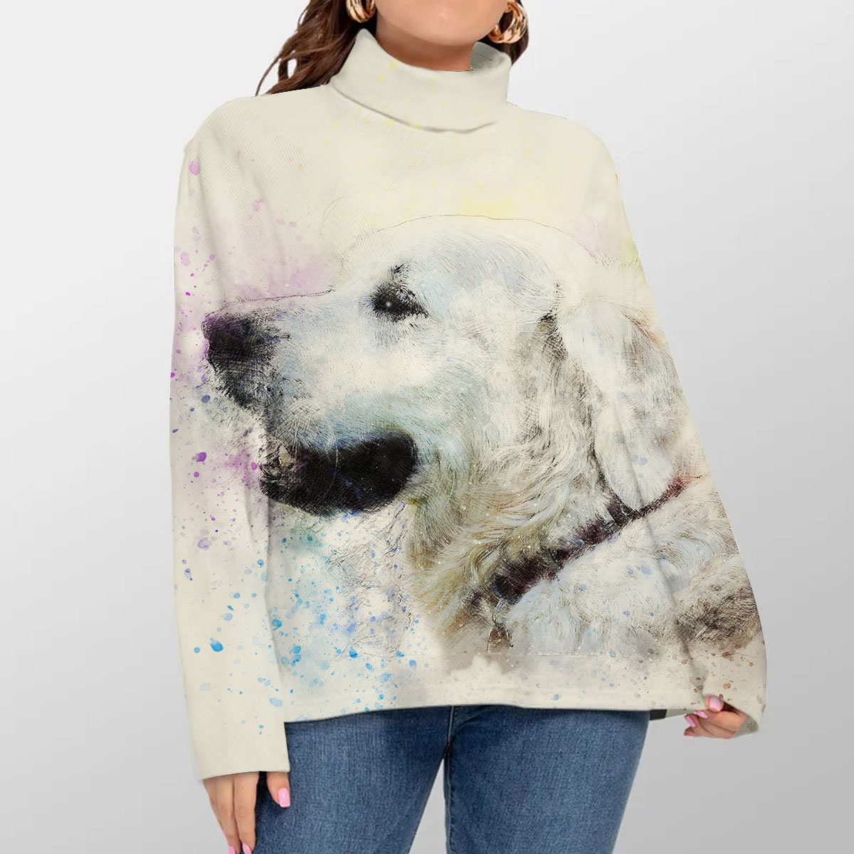 Lovely Dog Turtleneck Sweater_2_1