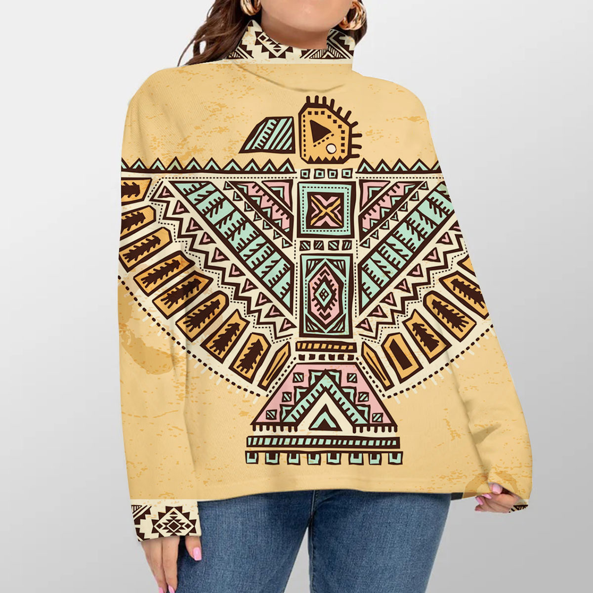 Lunarable Native American Turtleneck Sweater_2_1