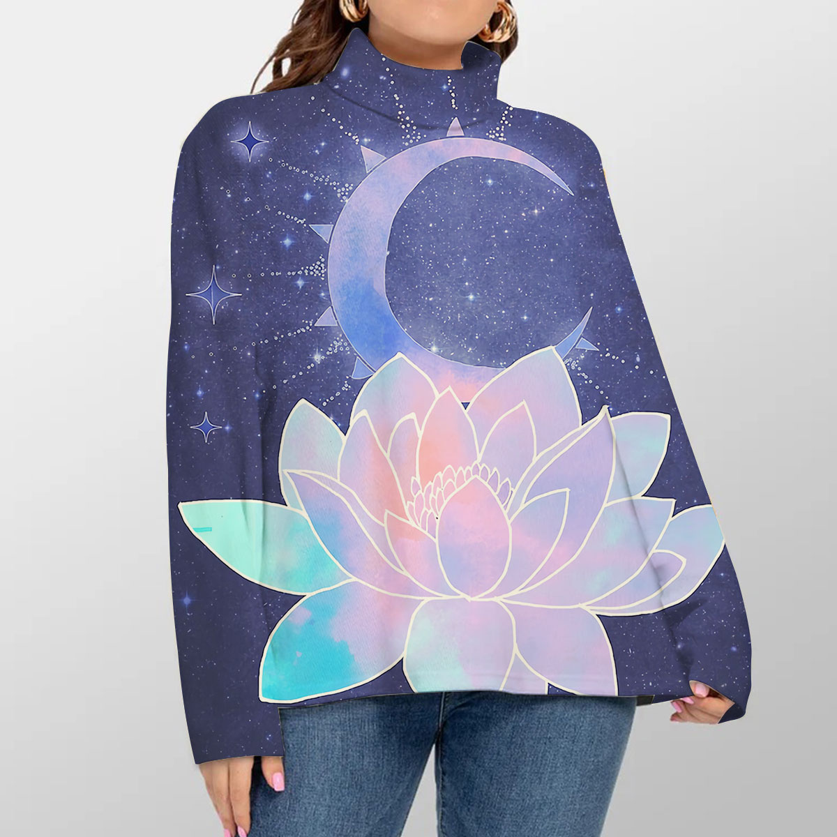Moon And Lotus Turtleneck Sweater_2_1
