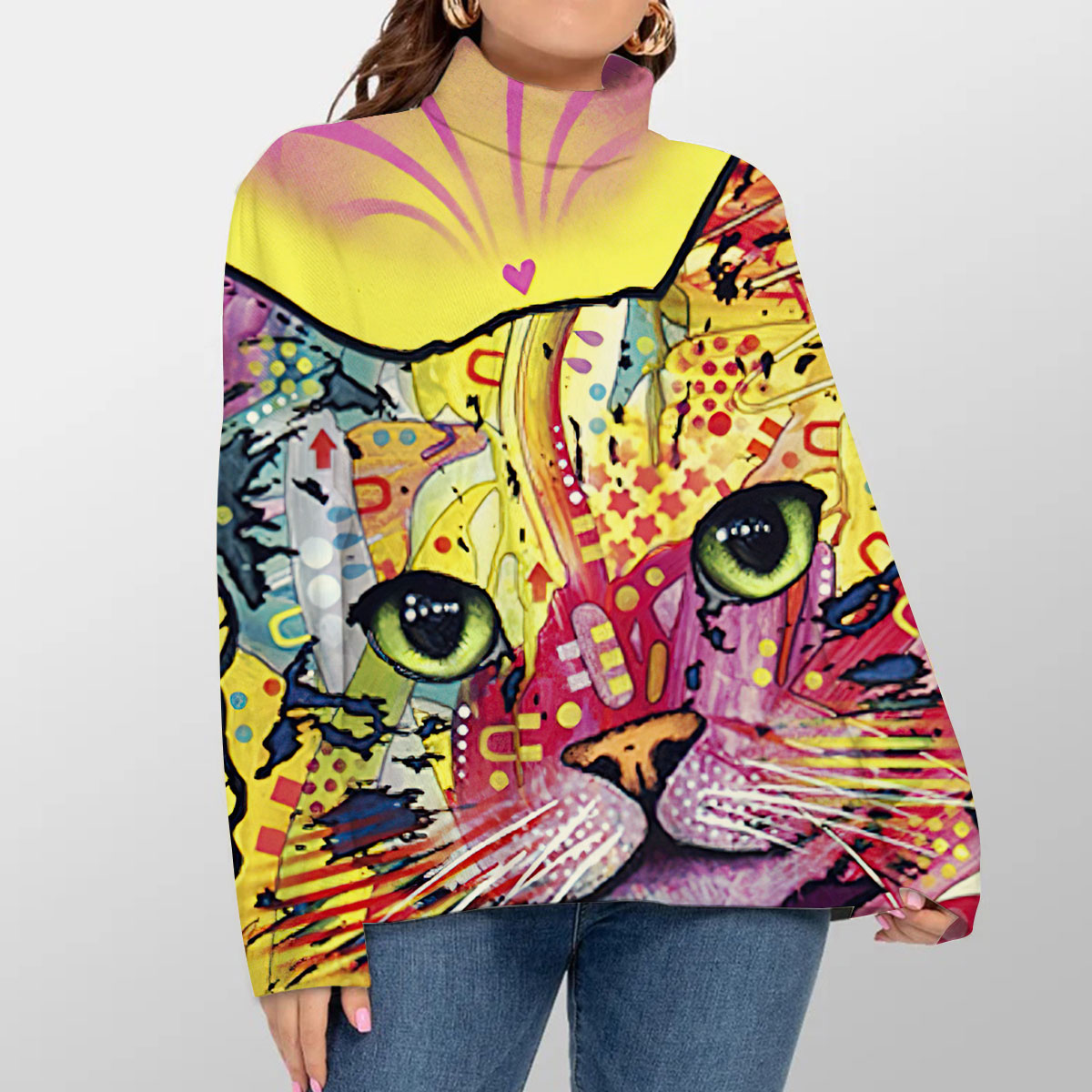 Tabby Cat Turtleneck Sweater_2_1