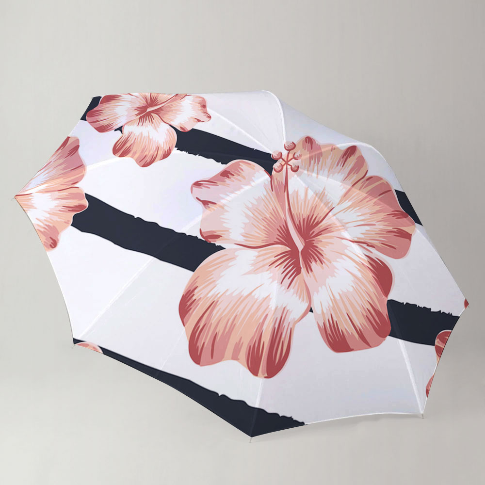 Floral Pink Hibiscus Umbrella_2_1