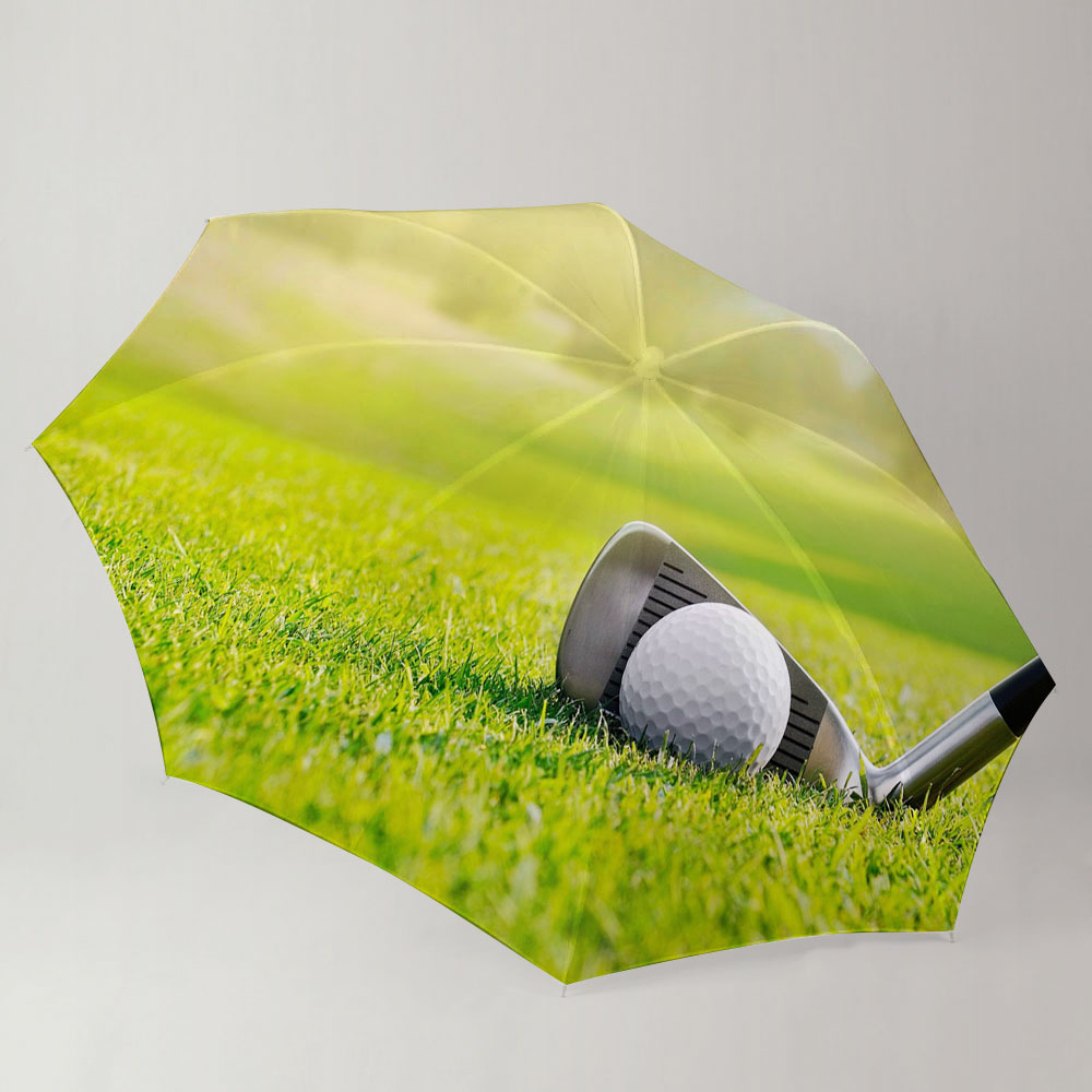 Golf Tools On Grass Umbrella_2_1