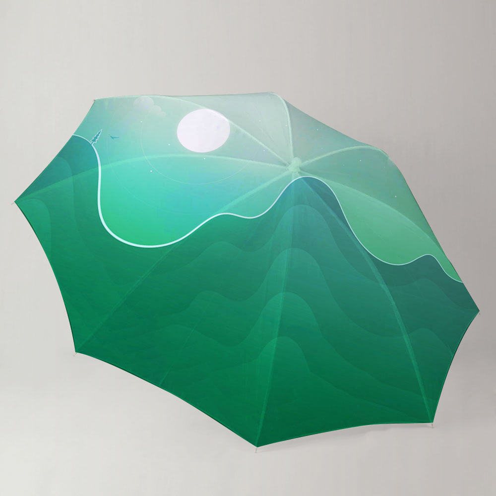 Green Sky Sunrise Umbrella_2_1